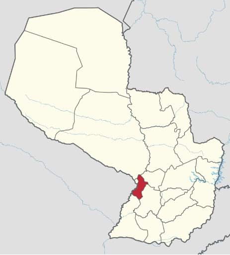 Mapa del departamento Central del Paraguay