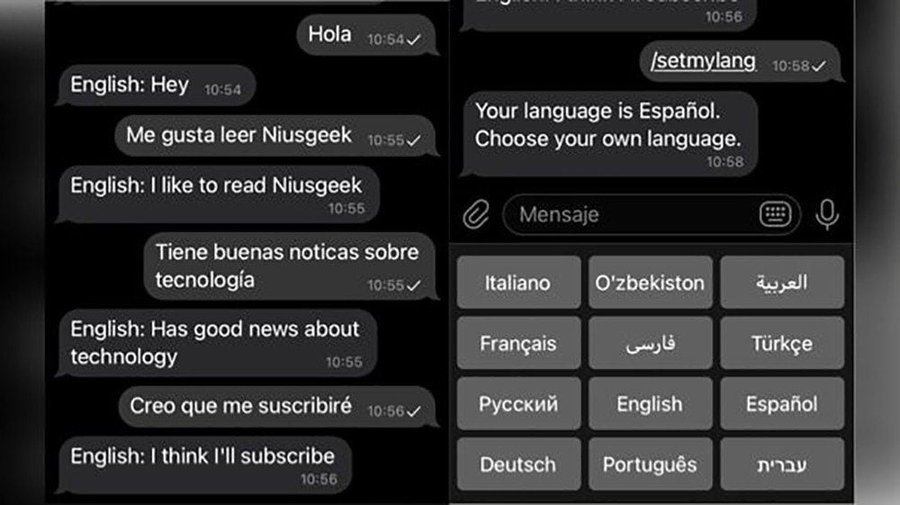 Traductor Instantáneo Telegram