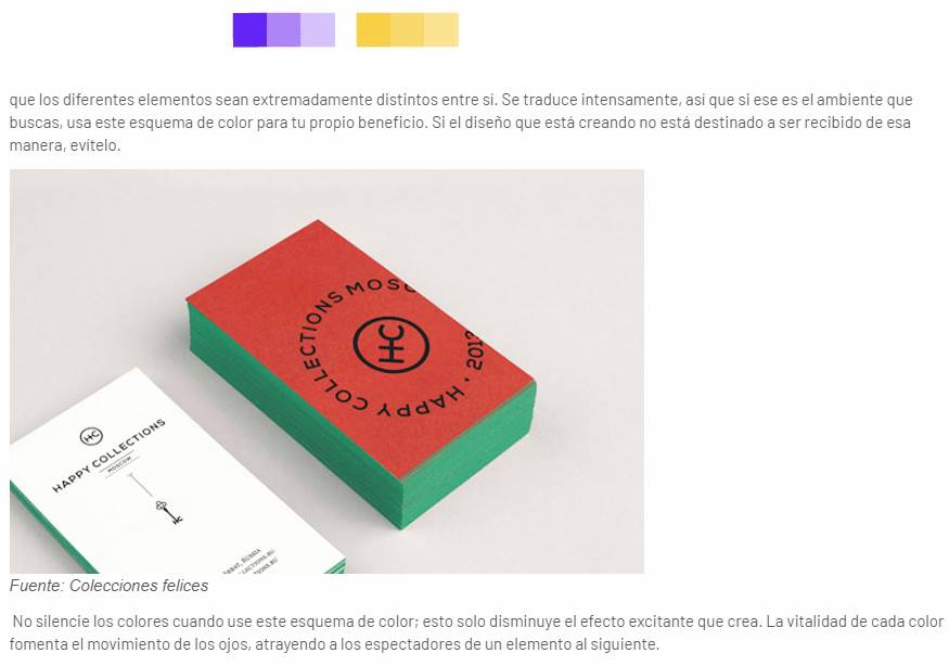 ejemplos de esquemas creativos complementarios