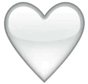 Emojis Corazón Blanco